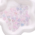 Farbverlauf Schmetterling Acrylperlen mit Goldfolie in Pink, Lila und Blau - 10g/Pack (Ca. 70 Stück, 10x7mm, Loch 1mm) / Rosa und Lila Mix