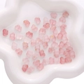 Rosa Schmetterlingsperlen aus Acryl mit Goldfolie für DIY-Schmuckherstellung - 10g/Pack (Ca. 70 Stück, 10x7mm, Loch 1mm) / Weiß und Rosa