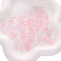 Schmetterling Perlen in Rosa aus Acryl mit Goldfolie für DIY Schmuckherstellung - 10g/Pack (Ca. 70 Stück, 10x7mm, Loch 1mm) / Pfirsichblüten in Blüte