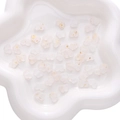 Lichtdurchlässige milchweiße Acryl-Schmetterlingsperlen mit Goldfolie für DIY-Schmuck - 10g/Pack (Ca. 70 Stück, 10x7mm, Loch 1mm) / Durchscheinendes Cremeweiß