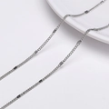 Chaîne à maillons plats texturés en acier argenté pour création de bijoux et colliers DIY - N° 17 Environ 17 Mm De Large 1 Mètre/paquet