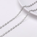 Chaîne à maillons ovales texturés en argent inoxydable pour création de bijoux DIY - N° 18 Environ 37 Mm De Large 1 Mètre/sachet