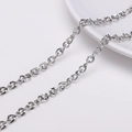 Chaîne à maillons ovales argentés texturés pour la fabrication de bijoux DIY - N° 19 Environ 45 Mm De Large 1 Mètre/sachet