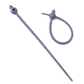 Gray-purple silicone cable tie with adjustable gourd-shaped holes for DIY cord management - Lavender Purple
