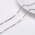 Chaîne à trombone en acier inoxydable argenté brillant pour la fabrication de bijoux DIY - N° 23 Environ 3 Mm De Large 1 Mètre/sachet