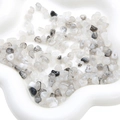 Irregular white and black ink pattern acrylic beads for DIY jewelry making - 10g Pack (Approx. 80 Pieces) / Transparent Light Gray