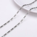 Chaîne à maillons rectangulaires en acier inoxydable argenté pour création de bijoux - Fil N° 31 Environ 3 Mm De Large 1 Mètre/paquet