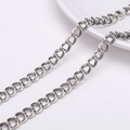 Chaîne en O en acier inoxydable argenté pour la fabrication de bijoux artisanaux - N° 33 Environ 7 Mm De Large 1 Mètre/sachet