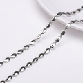 Chaîne à maillons de café en acier inoxydable argenté brillant pour bijoux DIY - Fil N° 35 Environ 4 Mm De Large 1 Mètre/sachet