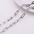 Chaîne à trombones argentée avec accent noir contrasté pour la création de bijoux - N° 38 55 X 15 Mm 1 Mètre/paquet
