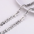 Chaîne à bijoux en acier inoxydable argenté en forme d'os avec maillons polis - N° 39 85 X 105 Mm 1 Mètre/paquet