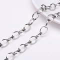 Chaîne à maillons en acier inoxydable poli argenté pour la création de bijoux DIY - N° 40 9 X 13 Mm 1 Mètre/paquet