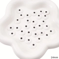 Flatback 14mm round acrylic resin doll eyes in white and black for DIY craft making - Large Black Dot Style (14mm) / 20Pcs/Pack / Multicolor