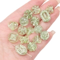 Perle in acrilico satinato verde chiaro in varie forme vintage per gioielli fai-da-te - Stile Misto Contornato Trasparente / 20g/Confezione (circa 15-30 pezzi) / Verde