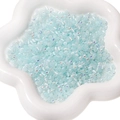 Perles de rocaille irisées bleu clair œil de chat pour bijoux artisanaux DIY - 4mm (Env. 150 Pcs/Paquet de 10g) / Aqua