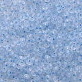 Translucent light blue glass abacus beads with dark blue core for DIY jewelry making - 10g / Pack Approx 150 Pieces 2x4mm Hole Approx 1mm / Lake Blue