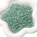 Perles de rocaille 2-3mm vert clair œil de chat aurora avec revêtement AB pour bijoux DIY - 4mm (Env. 150 Pcs/Paquet de 10g) / Bleu Printemps