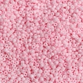 Vue macro à plat de perles de rocaille roses nacrées pour bijoux artisanaux - 3mm - Environ 500 Pièces (20g/Paquet) / Rose