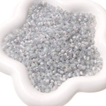 Perles de verre aurore gris iridescent pour la création de bijoux DIY à la main - 4mm (Env. 150 Pcs/Paquet de 10g) / Gris