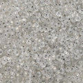Clear glass abacus beads with silver lining for DIY jewelry and necklace making - 10g / Pack Approx 150 Pieces 2x4mm Hole Approx 1mm / Gray