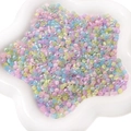 Perles en verre œil de chat macaron avec fini aurora pour la création de bijoux - 4mm (Env. 150 Pcs/Paquet de 10g) / Macarons