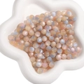 Matte cat eye beads in 8mm or 10mm with colorful gradient finish for jewelry making - Coffee, Blue and Pink Mix