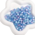 Matte rainbow cat eye resin beads in blue-purple gradient for DIY jewelry making - Blue Pink Mix