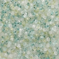 Translucent mint green and white frosted glass seed beads for DIY jewelry making - 10g / Pack Approx 150 Pieces 2x4mm Hole Approx 1mm / Ice Green