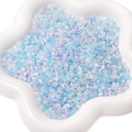 Perles de rocaille Aurora 2-3mm en verre bleu, violet et blanc pour bijoux DIY - 4mm (Env. 150 Pcs/Paquet de 10g) / Ciel Bleu Nuages Blancs