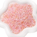 Perles en verre œil de chat rose et orange avec effet aurora pour bijoux DIY - 4mm (Env. 150 Pcs/Paquet de 10g) / Mélange Fleur de Pêcher