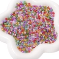 Mélange de perles œil de chat colorées pour bijoux DIY dans un plat blanc élégant - 4mm (Env. 150 Pcs/Paquet de 10g) / Coloré