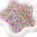 Perles de rocaille en verre aurore irisées aux tons macaron pour bijoux artisanaux - 4mm (Env. 150 Pcs/Paquet de 10g) / Mélange Aléatoire
