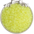 Neon yellow abacus glass beads for DIY jewelry making in elegant silver tray - 3x6mm (Approx. 50 Pieces/Pack) / Pearl Yellow