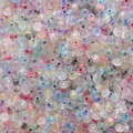 Frosted glass abacus beads with colorful cores for DIY jewelry making and crafts - 10g / Pack Approx 150 Pieces 2x4mm Hole Approx 1mm / No.1 Random Mix