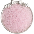 Pink semi-transparent macaron beads in flat round shape for DIY jewelry making - 3x6mm (Approx. 50 Pieces/Pack) / Light Pink