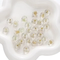 Perles en verre transparent à ondulations d'eau avec cœur jaune clair pour bijoux DIY - 12x7mm (1 Pièce/Paquet) / Citron Frais