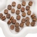 Jujube houten kralen met dubbel vispatroon voor DIY sieraden maken in een witte schaal - Bagua Vis / 12x8mm
