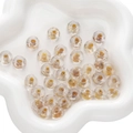 Perles en verre transparentes avec centre jaune pour création de bijoux DIY colliers - 12x7mm (1 Pièce/Paquet) / Piscine de Rêve