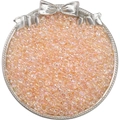Light peach iridescent 2x4mm glass saucer beads for DIY jewelry making and crafts - 10g/Pack (2x4mm) / Shrimp Red