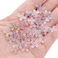 Perles fleurs acryliques violettes de 9mm avec feuille d'or pour bijoux DIY - 9mm (10g/Paquet, environ 80 pièces) / Floral Rouge Pourpre
