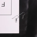 DIY jewelry kit featuring silver metallic earring hooks with spring and ball detail - 20x22mm (200 Pieces/Pack) / Gunmetal