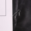 Silver earring hooks with ball and coil detail for DIY jewelry making accessories - 20x22mm (200 Pieces/Pack) / White Gold