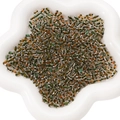 Mix of 4x5mm cylinder glass beads in dark green and amber tones for DIY jewelry - Approx. 4x5mm (10g/Pack, Approx. 80 Beads) / Orange Green Yellow