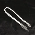 Adjustable white wax cord necklace with lobster clasp and silver extension chain - White