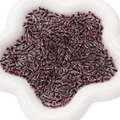 Deep purple cylindrical ink-style glass beads for DIY jewelry making in a white bowl - Approx. 4x5mm (10g/Pack, Approx. 80 Beads) / Wine Red Purple