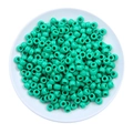 Perles baril en acrylique vert menthe à grands trous pour bijoux faits main - Diamètre 9mm Épaisseur 6mm, 26g/Environ 100 Pcs/Paquet / Vert foncé
