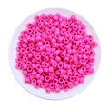 Cuentas cilíndricas de acrílico rosa vibrante para joyas DIY y pulseras - Rosa rojo