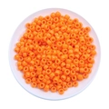 Vibrantes cuentas acrílicas redondas naranjas para hacer joyas y pulseras caseras - Naranja