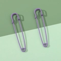 Paar lila matte Sicherheitsnadeln aus Metall für DIY-Schmuck und Schal-Accessoires - Lila