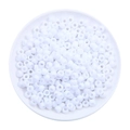 Cuentas redondas de acrílico blanco para la creación de joyas y pulseras DIY - Blanco